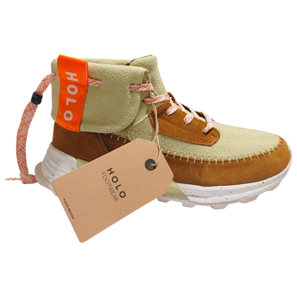 Holo Beige Brown Quorra Lace Up Hiking Sneakers Boots Women's Size 11 NWT - Picture 3 of 10